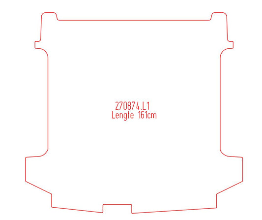 Laadvloermat Ford Transit Custom (dubbel cabine) (2015-2014)