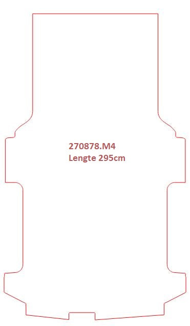 Laadvloermat Ford Transit Custom (dubbel cabine) (2015-2014)