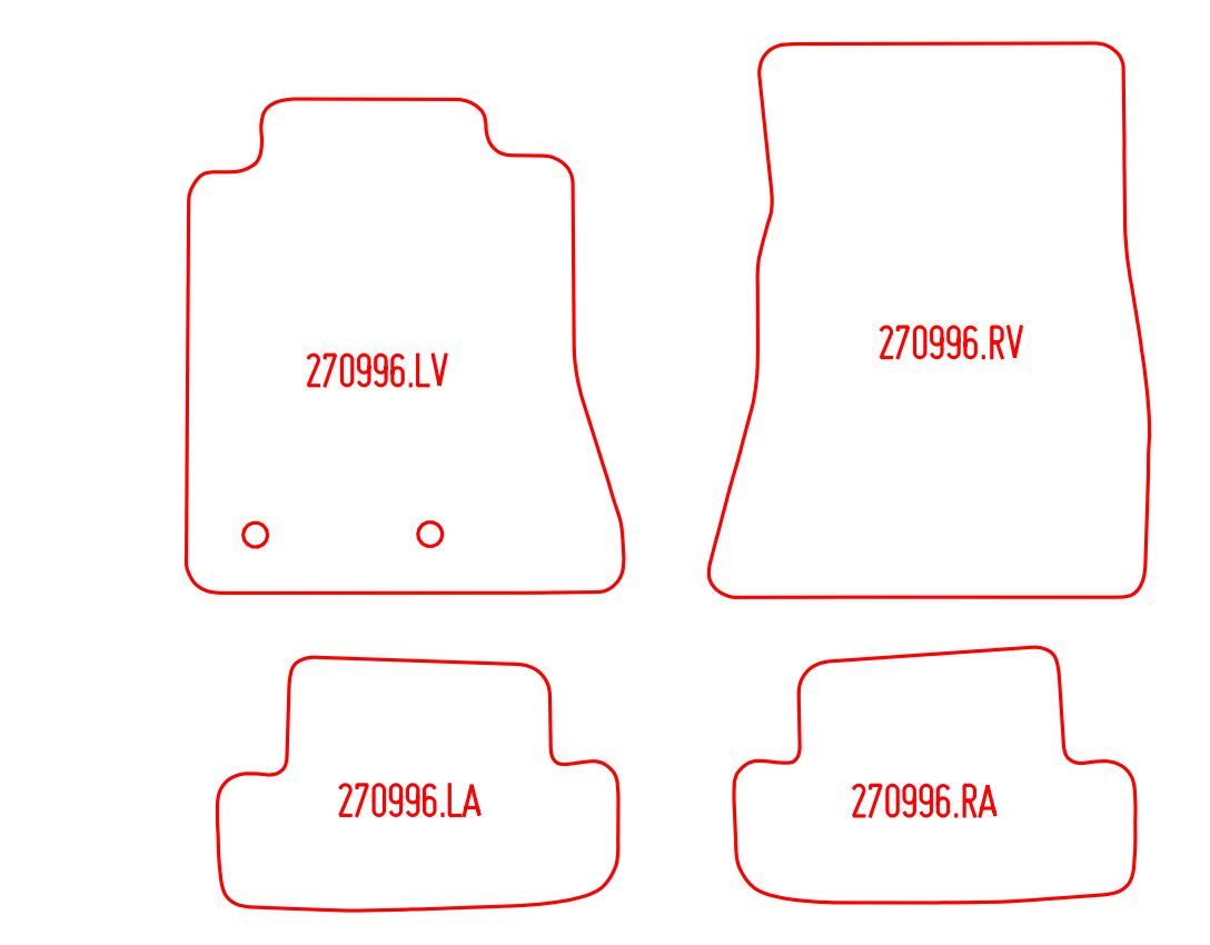 Automatten Ford Mustang cabriolet / Mustang coupe (2015-Heden)