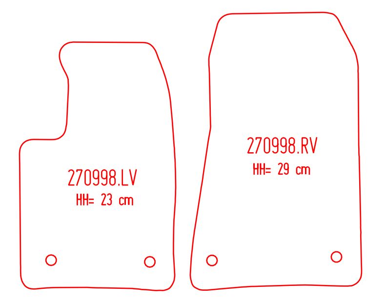 Automatten Ford Transit Custom / Transit Custom (dubbel cabine) (2015-2023)
