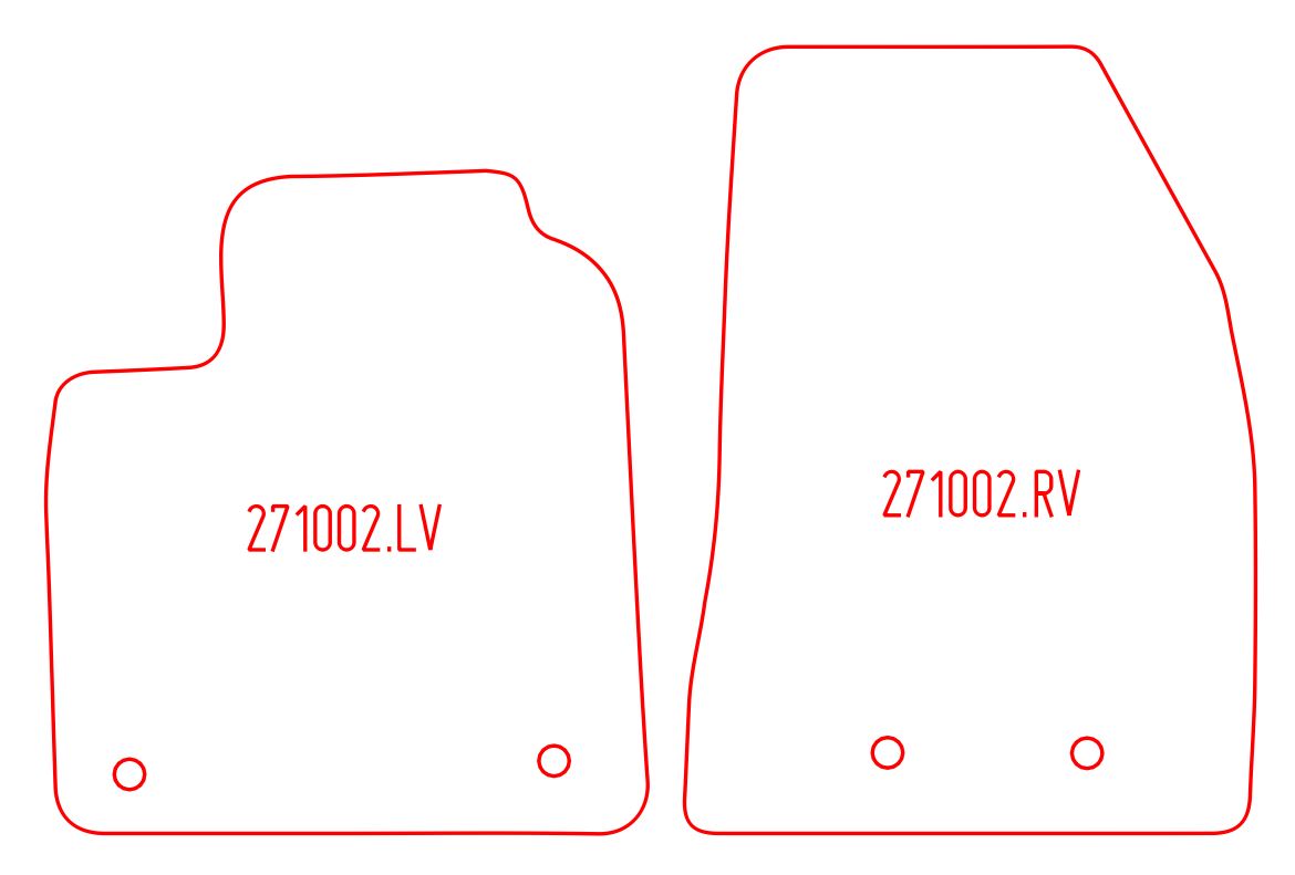 Automatten Ford Transit Courier (2021-2023)
