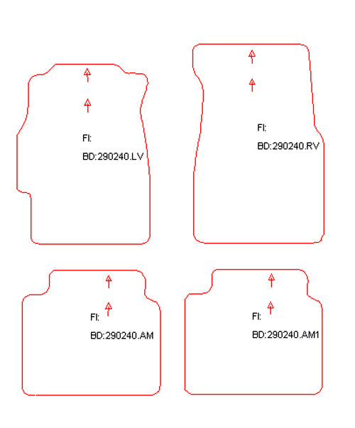 Automatten Honda Civic coupe / Civic hatchback / Civic sedan (1996-2001)