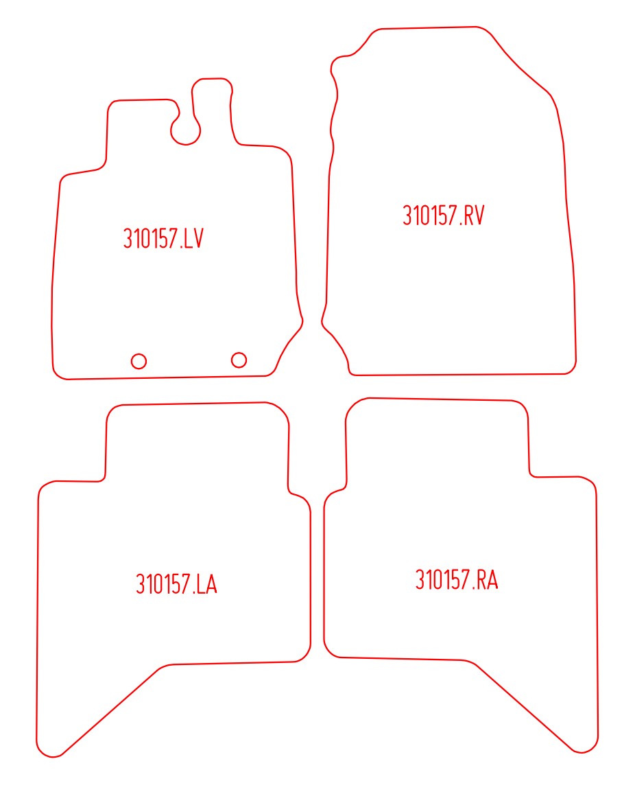 Automatten Isuzu D-max Double Cab / D-max Extended Cab / D-Max Single Cab (2019-Heden)