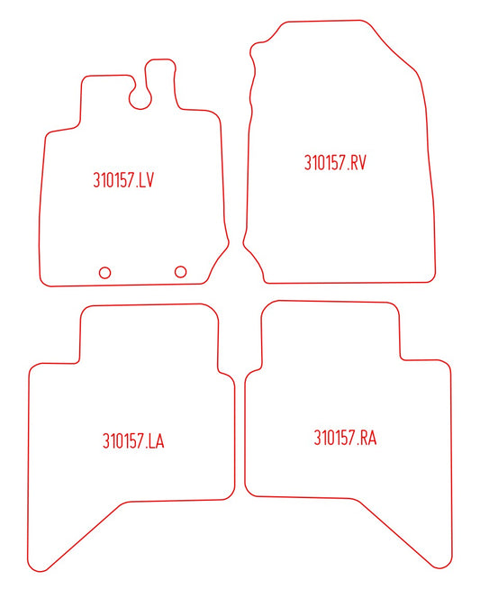 Automatten Isuzu D-max Double Cab / D-max Extended Cab / D-Max Single Cab (2019-Heden)