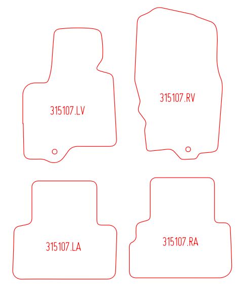 Automatten Infiniti FX (2008-Heden)