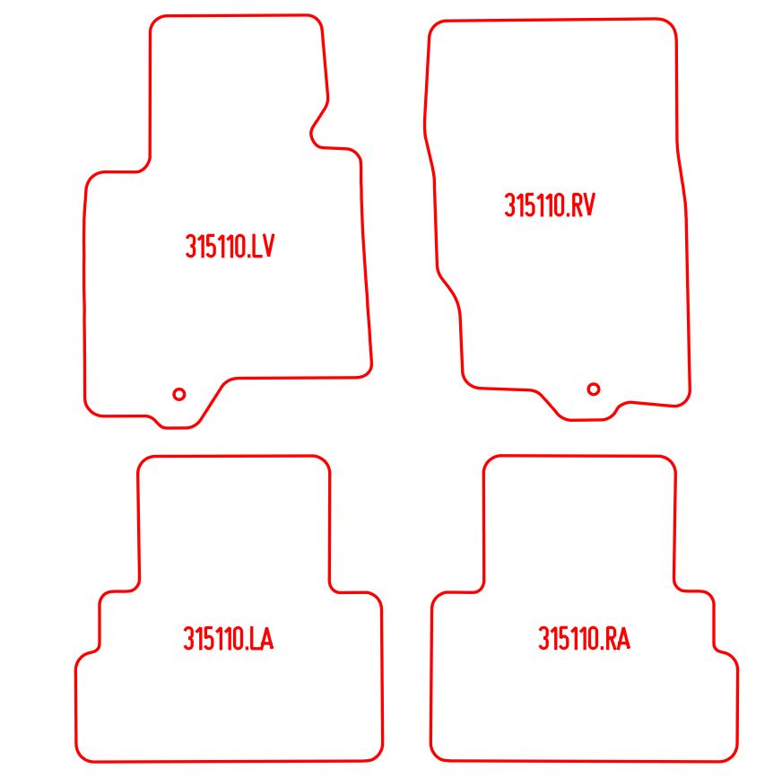 Automatten Infiniti QX70 (2008-Heden)