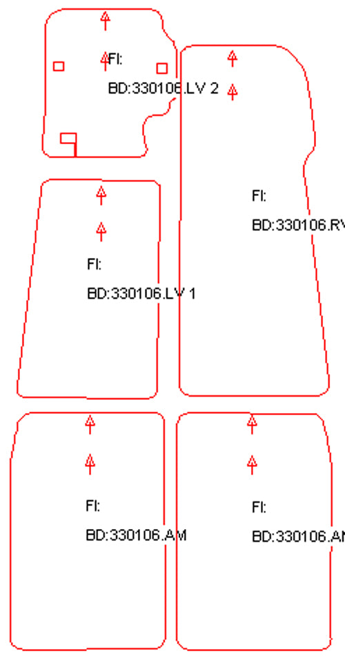 Automatten Jaguar XJ (serie 1) (1968-1973)