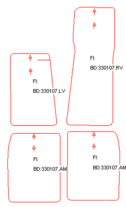 Automatten Jaguar XJ (serie 2) (1973-1979)