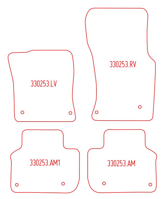 Automatten Jaguar XF sedan / XF Sportbrake stationwagen (2017-Heden)