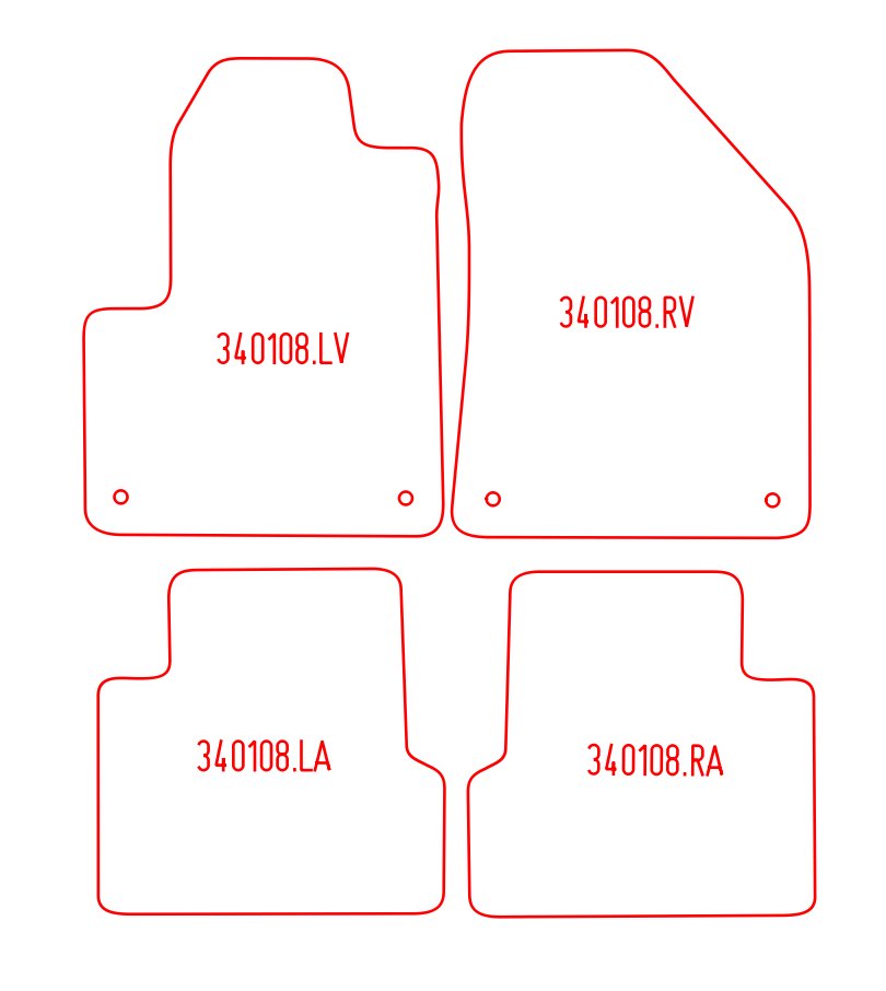 Automatten Jeep Cherokee (2014-Heden)
