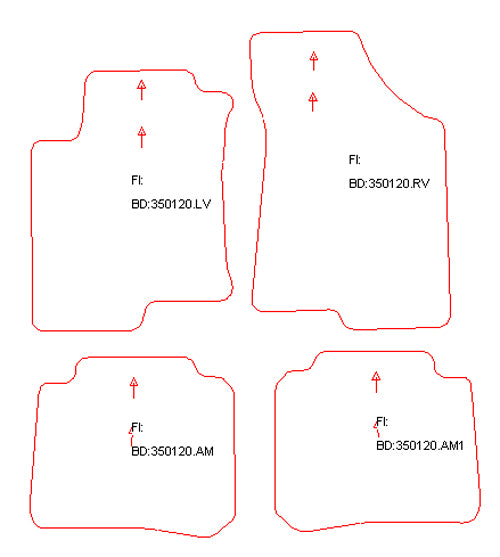 Automatten Kia Cerato hatchback / Cerato sedan (2004-2008)