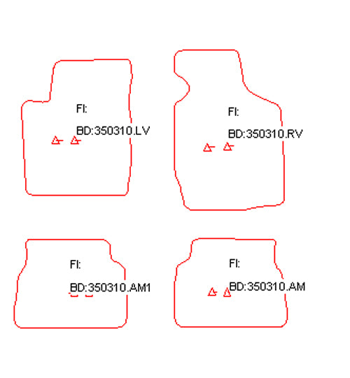 Automatten Kia Rio hatchback / Rio sedan (2000-2005)
