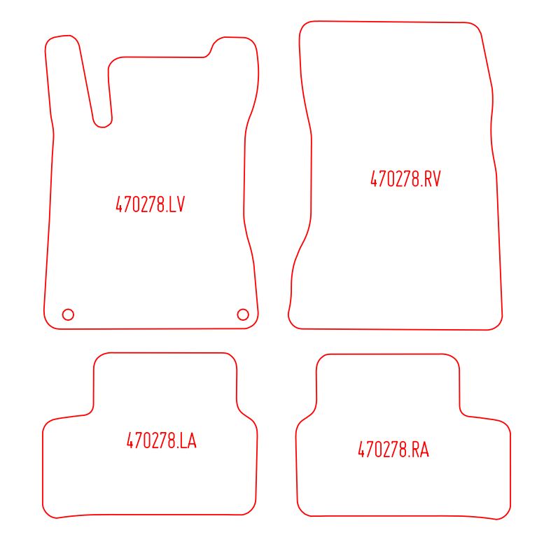 Automatten Mercedes A-klasse V177 sedan / A-klasse W177 hatchback (2018-Heden)