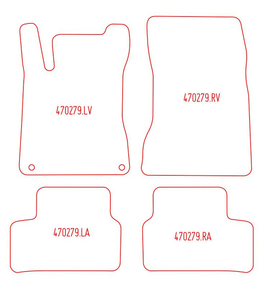 Automatten Mercedes CLA (C118) sedan / CLA shootingbreak (X118) stationwagon (2019-2025)