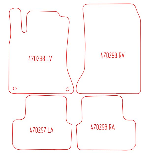 Automatten Mercedes CLA (C117) sedan / CLA shootingbreak (C117) stationwagon (2015-2018)