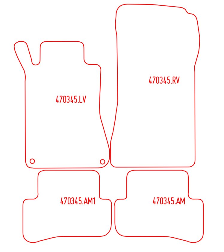 Automatten Mercedes C-klasse  CL203 SportCoupe coupe / C-klasse W203 sedan / C-klasse W203 Combi stationwagon (2001-2007)