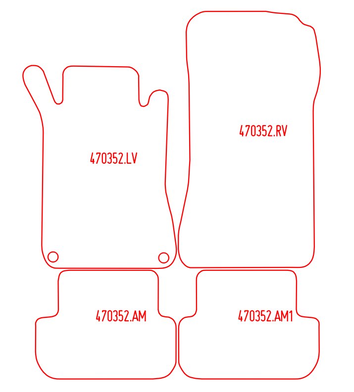 Automatten Mercedes CLK C209 cabriolet / CLK C209 coupe (2004-2009)