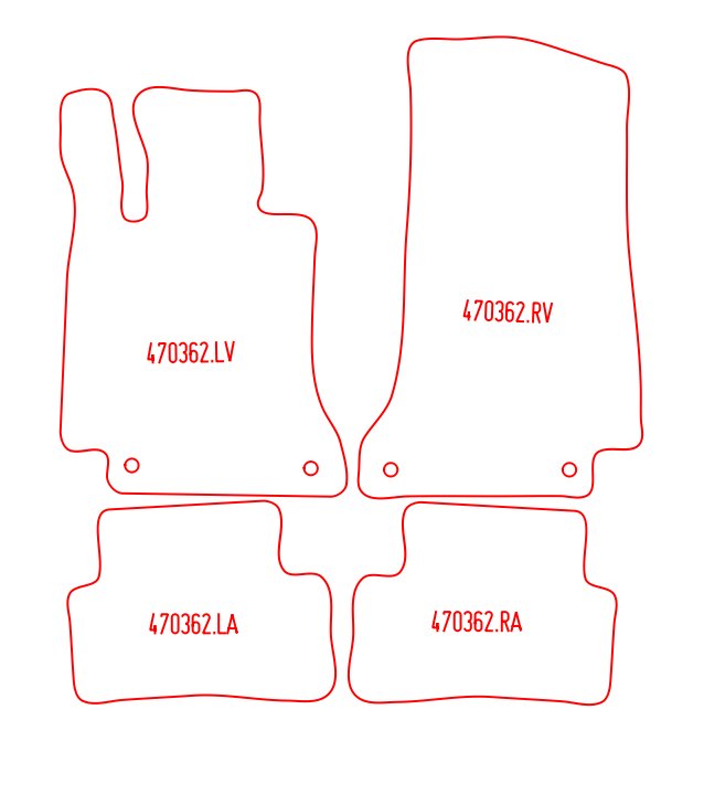 Automatten Mercedes C-klasse W205 coupe / C-klasse W205 sedan / C-klasse W205 stationwagen (2015-2021)