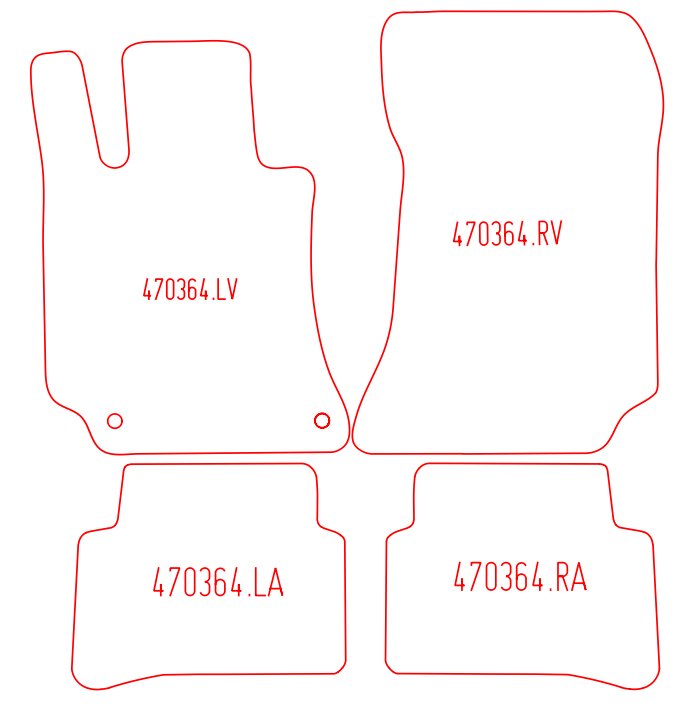 Automatten Mercedes CLS  C218 sedan / CLS  C218 Shooting Brake stationwagon (2012-2018)