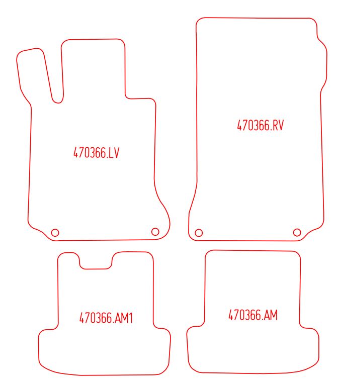 Automatten Mercedes C-klasse coupe W204 (2011-2015)