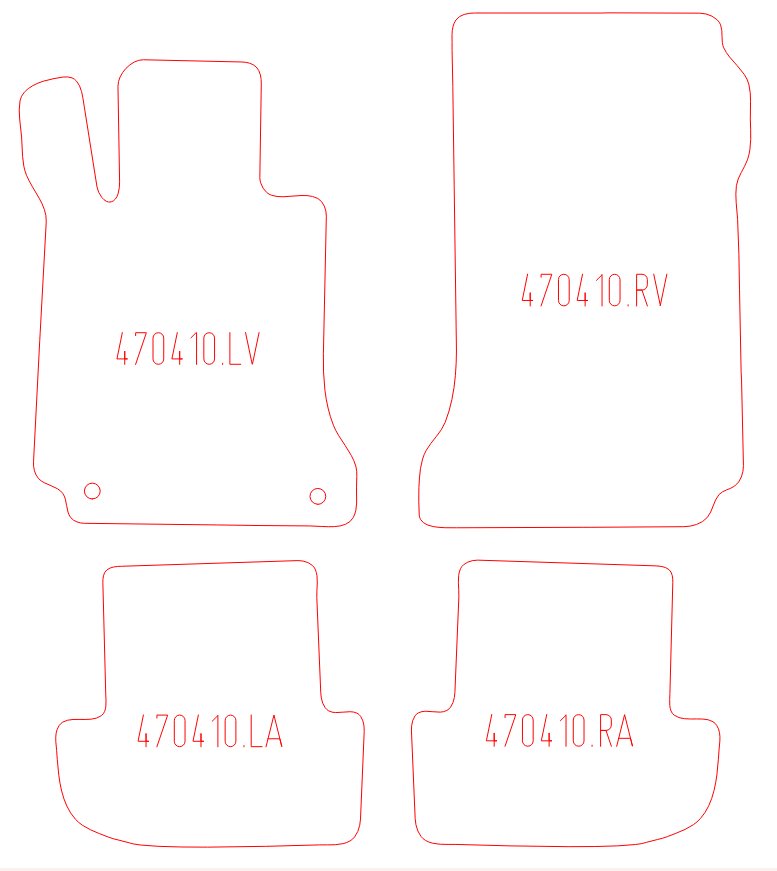 Automatten Mercedes E-klasse A207 cabriolet / E-klasse C207 coupe (2010-2016)