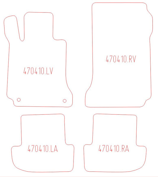 Automatten Mercedes E-klasse A207 cabriolet / E-klasse C207 coupe (2010-2016)