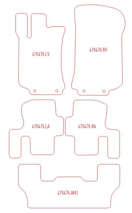 Automatten Mercedes R-klasse W251 (SWB) (2006-2013)