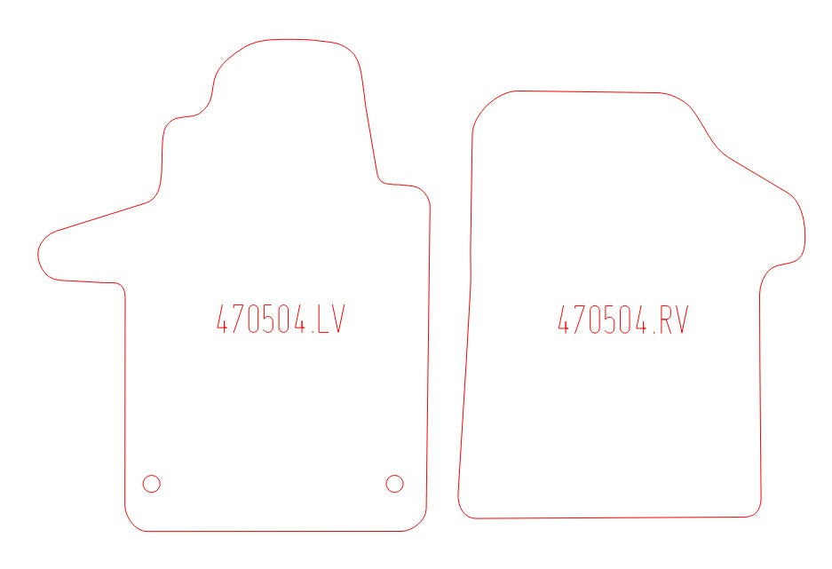 Automatten Mercedes Vito 447 Bestelwagen / Vito 447 (dubbel cabine) Bestelwagen / Vito 447 Tourer mpv (2014-Heden)