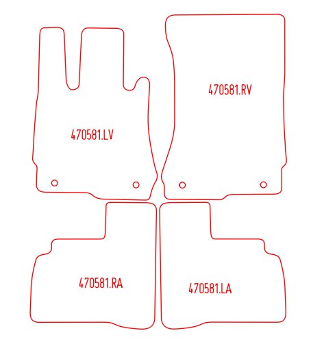 Automatten Mercedes S-klasse W221 (korte wielbasis) (2005-2014)
