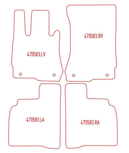 Automatten Mercedes S-klasse W221 (lange wielbasis) (2005-2014)