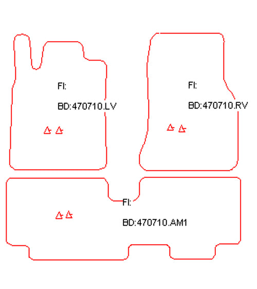 Automatten Mercedes Vaneo 5-persoons  (2002-2006)