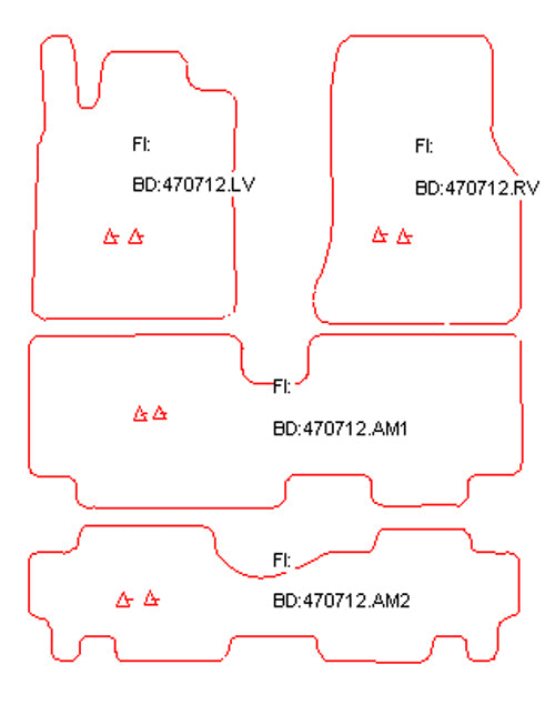 Automatten Mercedes Vaneo 7-persoons  (2002-2006)