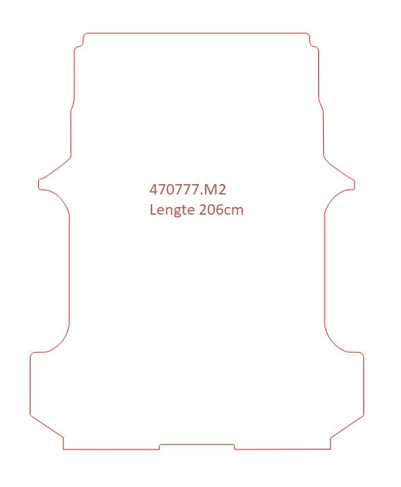 Laadvloermat Mercedes Vito 447 (dubbel cabine) (2014-Heden)