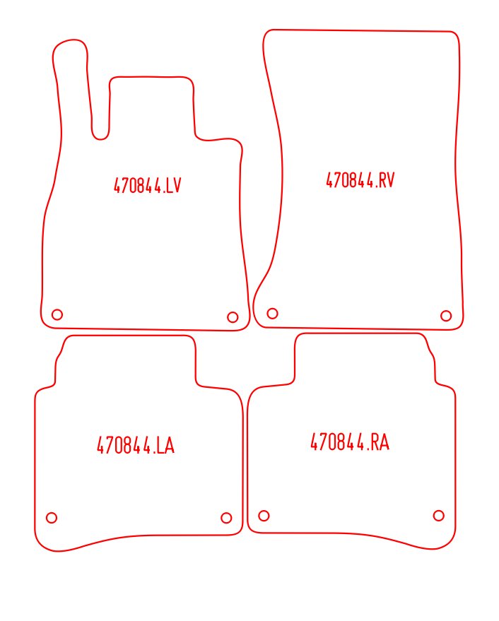 Automatten Mercedes S-klasse W222 (lange wielbasis) (2014-2020)