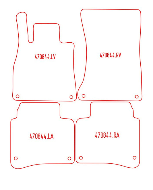 Automatten Mercedes S-klasse W222 (lange wielbasis) (2014-2020)