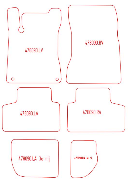 Automatten Mercedes GLB (2019-Heden)