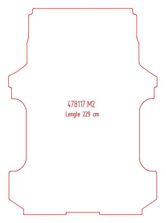 Laadvloermat Mercedes Vito 447 (dubbel cabine) (2014-Heden)