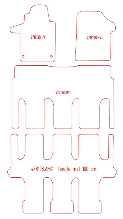 Automatten Mercedes V-klasse W447 Combi (2014-Heden)