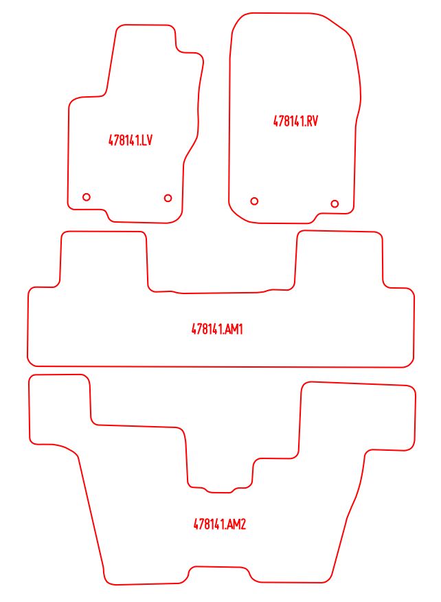 Automatten Mercedes GL-klasse (X166) (2013-2019)