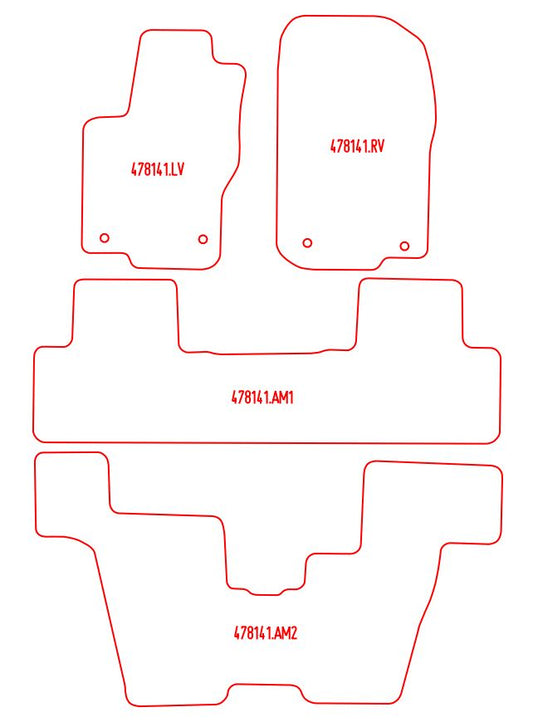 Automatten Mercedes GL-klasse (X166) (2013-2019)