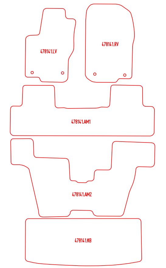 Automatten Mercedes GL-klasse (X166) (2013-2019)