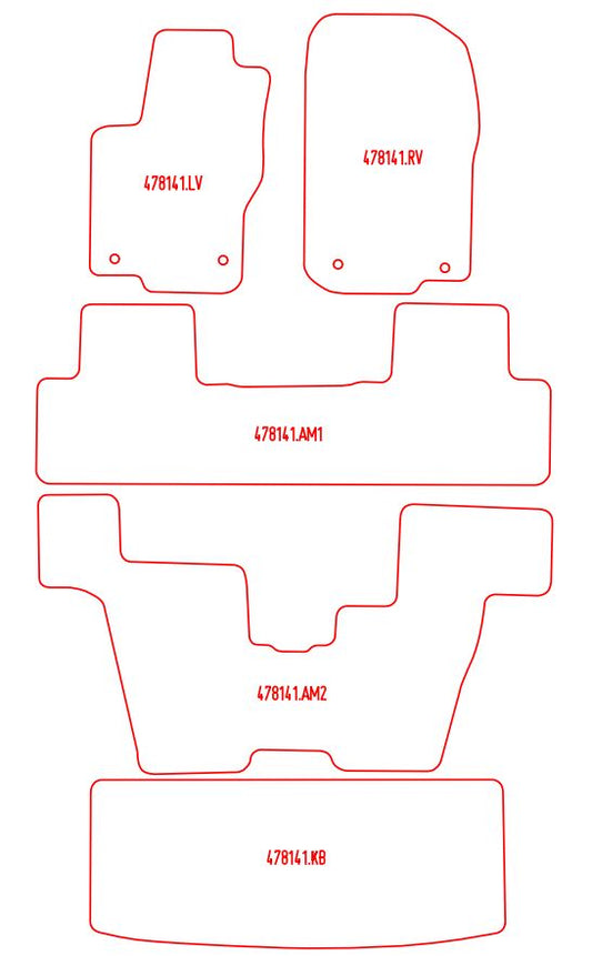 Automatten Mercedes GL-klasse (X166) (2013-2019)