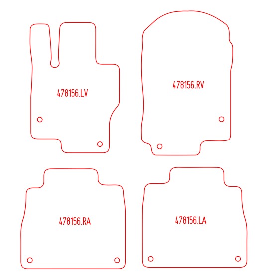 Automatten Mercedes GLS (X167) (2019-Heden)
