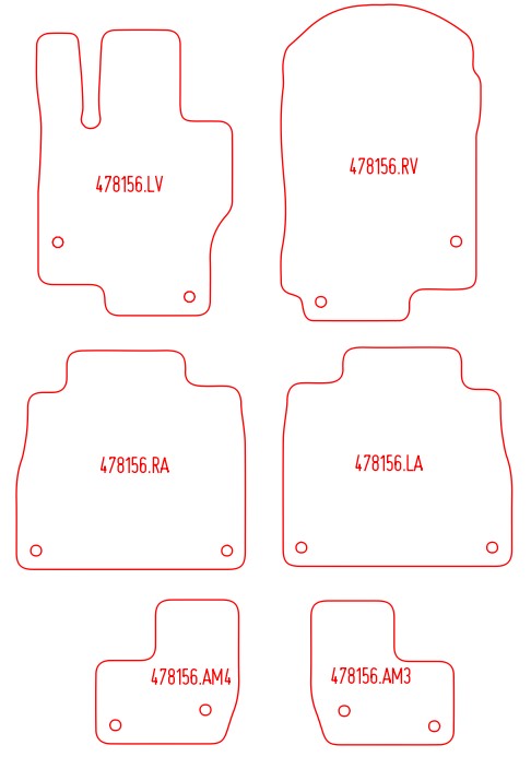 Automatten Mercedes GLS (X167) (2019-Heden)