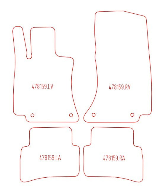 Automatten Mercedes E-klasse W214 sedan / E-klasse W214 Estate stationwagon (2024-Heden)