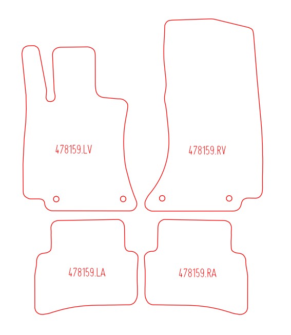 Automatten Mercedes E-klasse W214 sedan / E-klasse W214 Estate stationwagon (2024-Heden)