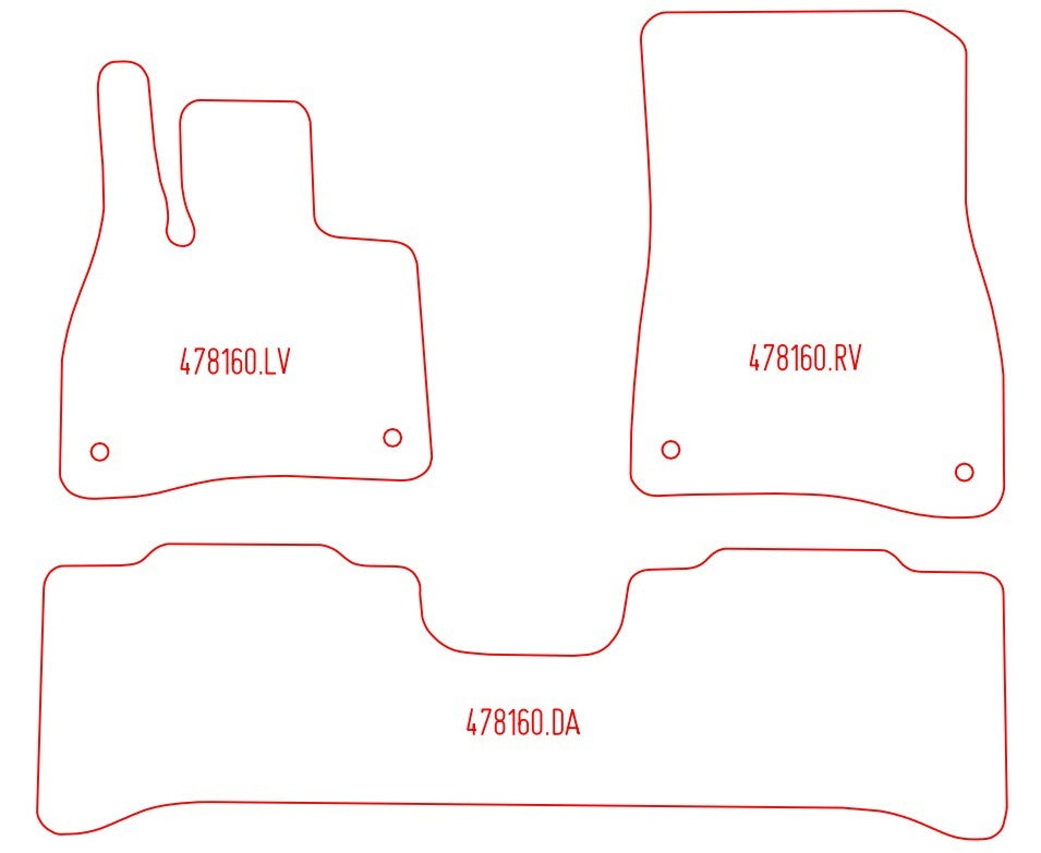 Automatten Mercedes EQE suv (X294) (2023-Heden)