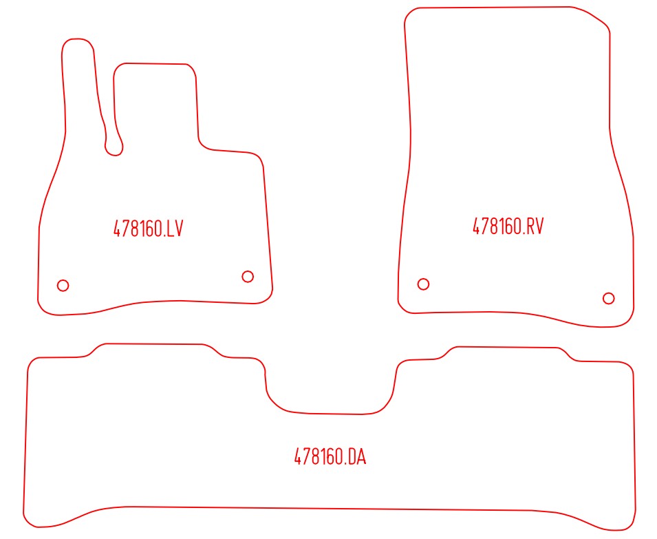 Automatten Mercedes EQE suv (X294) (2023-Heden)