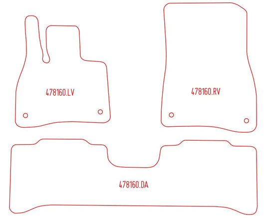 Automatten Mercedes EQE suv (X294) (2023-Heden)