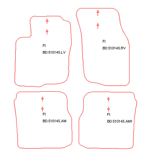 Automatten Mitsubishi Carisma hatchback / Carisma sedan (2001-2003)